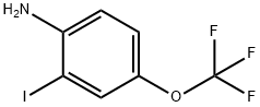 2-ヨード-4-トリフルオロメトキシアニリン 化学構造式