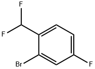 2-ブロモ-1-(ジフルオロメチル)-4-フルオロベンゼン 化学構造式