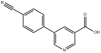 5-(4-CYANOPHENYL)NICOTINIC ACID Struktur