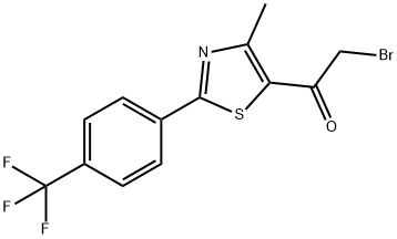 2-溴-1-(4-甲基-2-(4-(三氟甲基)苯基)噻唑-5-基)乙-1-酮, 845885-81-6, 结构式