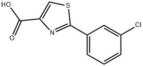 2-(3-CHLOROPHENYL)-1,3-THIAZOLE-4-CARBOXYLIC ACID Struktur