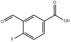 4-氟-3-甲酰基苯甲酸 结构式