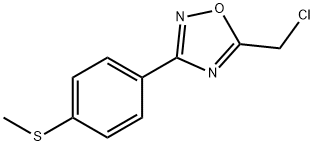 5-CHLOROMETHYL-3-(4-METHYLSULFANYL-PHENYL)-[1,2,4]OXADIAZOLE
 化学構造式