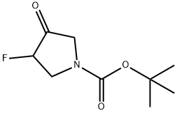 N-BOC-3-氟-4-氧代吡咯烷,845894-03-3,结构式