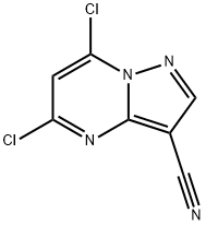 5,7-二氯吡唑并[1,5-A]嘧啶-3-甲腈,845895-95-6,结构式