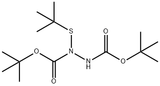 1-叔丁基硫代-1,2-肼二羧酸二叔丁酯, 84592-35-8, 结构式