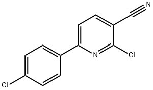 2-氯-6-(4-氯苯基)烟腈, 84596-41-8, 结构式