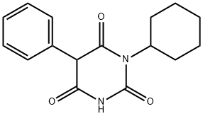 1-Cyclohexyl-5-phenylbarbituric acid Structure