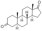 5α-アンドロスタン-3,17-ジオン 化学構造式