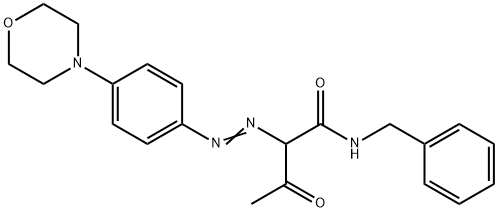 N-(benzyl)-2-[[4-(morpholino)phenyl]azo]-3-oxobutyramide Structure