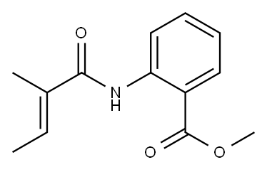 methyl (E)-2-[(2-methyl-1-oxo-2-butenyl)amino]benzoate Structure