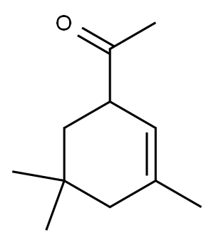1-(3,5,5-トリメチル-2-シクロヘキセン-1-イル)エタノン 化学構造式