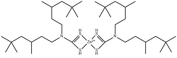 bis[bis(3,5,5-trimethylhexyl)dithiocarbamate-S,S']zinc Structure