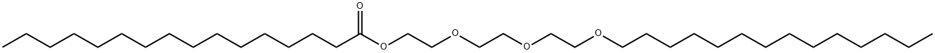 ヘキサデカン酸2-[2-[2-(テトラデシルオキシ)エトキシ]エトキシ]エチル 化学構造式