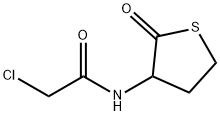 2-クロロ-N-(2-オキソチオラン-3-イル)アセトアミド 化学構造式