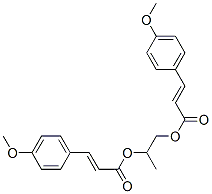 1-methyl-1,2-ethanediyl bis(p-methoxycinnamate)  Structure