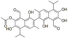 84625-57-0 1,1',6,6',7,7'-hexahydroxy-5,5'-diisopropyl-3,3'-dimethyl[2,2'-binaphthalene]-8,8'-dicarbaldehyde monoacetate