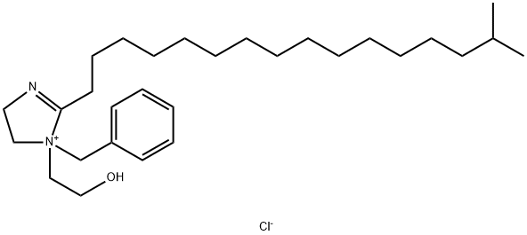 1-benzyl-4,5-dihydro-1-(2-hydroxyethyl)-2-(15-methylhexadecyl)-1H-imidazolium chloride 结构式