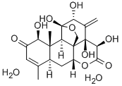 11β,20-エポキシ-1β,11,12α,14β,15β-ペンタヒドロキシピクラサ-3,13(21)-ジエン-2,16-ジオン 化学構造式