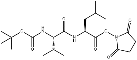 N-BOC-L-VALINYL-L-LEUCINYL N-HYDROXYSUCCINIMIDE ESTER Structure