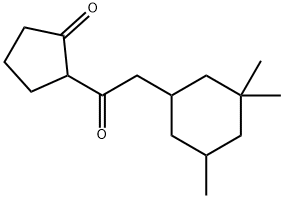 2-[(3,3,5-trimethylcyclohexyl)acetyl]cyclopentan-1-one 结构式