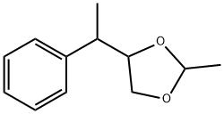 2-methyl-4-(1-phenylethyl)-1,3-dioxolane 结构式