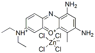 1,3-diamino-7-(diethylammonio)-4-methylphenoxazin-5-ium tetrachlorozincate(2-) 化学構造式