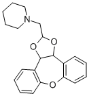Piperidine, 1-((3a,12b-dihydrodibenzo(b,f)-1,3-dioxolo(4,5-d)oxepin-2- yl)methyl)- 结构式