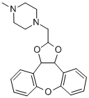 Piperazine, 1-((3a,12b-dihydrodibenzo(b,f)-1,3-dioxolo(4,5-d)oxepin-2- yl)methyl)-4-methyl- 结构式