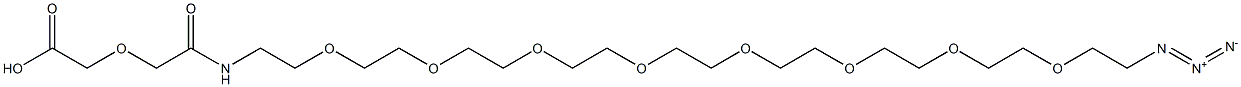 O-(2-叠氮乙基)-O-[2-(二羟乙酰基-氨基)乙基]七聚乙二醇 结构式
