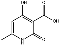 2,4-ジヒドロキシ-6-メチルピリジン-3-カルボン酸 化学構造式