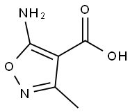 5-アミノ-3-メチル-4-イソオキサゾールカルボン酸 化学構造式