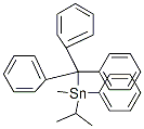 (-)-Methyl(1-methylethyl)phenyl(triphenylmethyl)stannane Structure