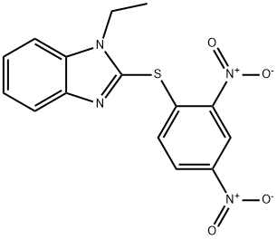 2-[(2,4-DINITROPHENYL)THIO]-1-ETHYL-1H-BENZIMIDAZOLE 结构式