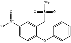 5-ニトロ-2-フェノキシベンゼンメタンスルホンアミド 化学構造式
