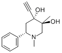 cis-1,3-Dimethyl-4-ethynyl-6-phenyl-3,4-piperidinediol Structure
