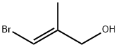 (E)-3-ブロモ-2-メチル-2-プロペン-1-オール 化学構造式