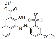 4-[(4-エトキシ-2-スルホフェニル)アゾ]-3-ヒドロキシ-2-ナフタレンカルボン酸/カルシウム,(1:x) 化学構造式