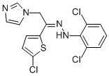 1-(5-クロロ-2-チエニル)-2-(1H-イミダゾール-1-イル)エタノン(E)-(2,6-ジクロロフェニル)ヒドラゾン 化学構造式