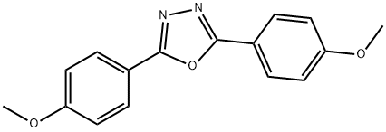 2,5-双(4-甲氧基苯基)-[1,3,4]恶二唑, 847-39-2, 结构式