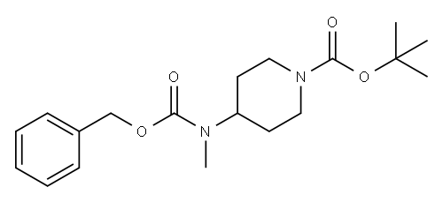4-(((苄氧基)羰基)(甲基)氨基)哌啶-1-甲酸叔丁酯, 847039-05-8, 结构式