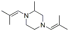 2-methyl-1,4-bis(2-methylprop-1-enyl)piperazine  Structure