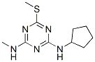 N-シクロペンチル-N'-メチル-6-(メチルチオ)-1,3,5-トリアジン-2,4-ジアミン 化学構造式