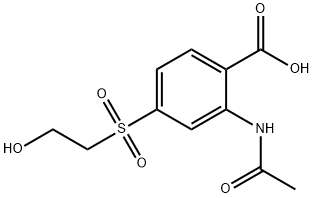 2-(乙酰氨基)-4-[(2-羟基乙基)磺酰基]苯甲酸 结构式