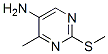 5-Pyrimidinamine,  4-methyl-2-(methylthio)- 结构式