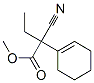 α-シアノ-α-エチル-1-シクロヘキセン-1-酢酸メチル 化学構造式