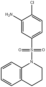 1-(3-アミノ-4-クロロベンゼンスルホニル)-1,2,3,4-テトラヒドロキノリン 化学構造式