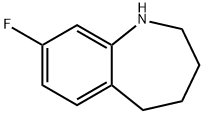 8-FLUORO-2,3,4,5-TETRAHYDRO-1H-BENZO[B]AZEPINE HYDROCHLORIDE Struktur