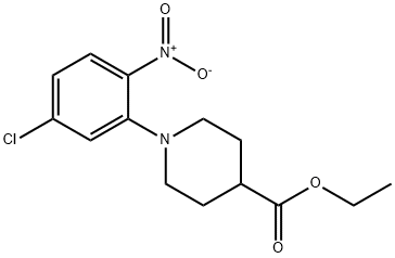 ethyl 1-(5-chloro-2-nitrophenyl)-4-piperidinecarboxylate 化学構造式