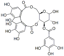 3-O-Galloyl-4-O,6-O-[2,2',3,3',4,4'-hexahydroxy[1,1'-biphenyl]-6,6'-diylbiscarbonyl]-D-glucopyranose Structure